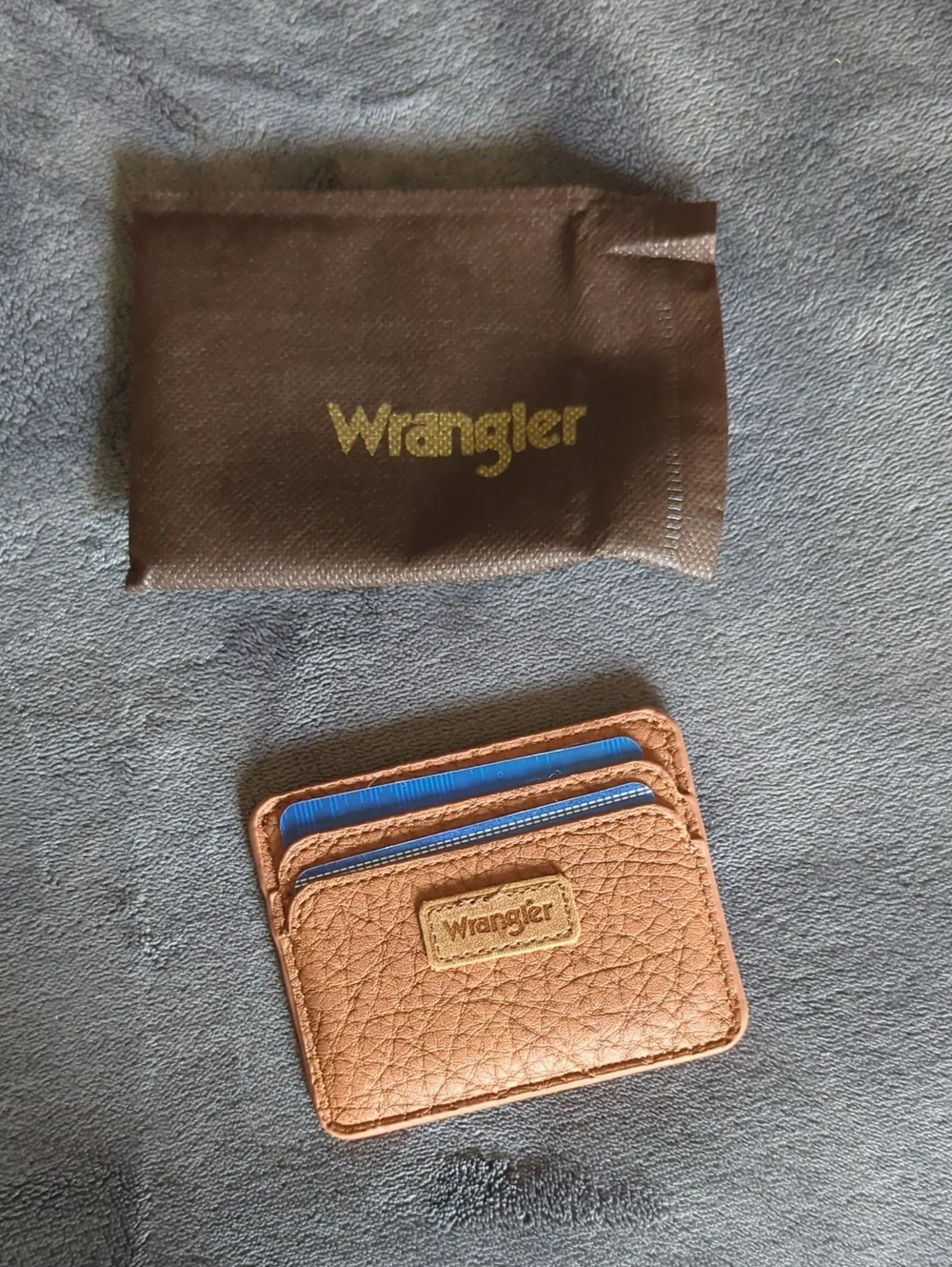 Wrangler Brown Leather Card Holder Wallet